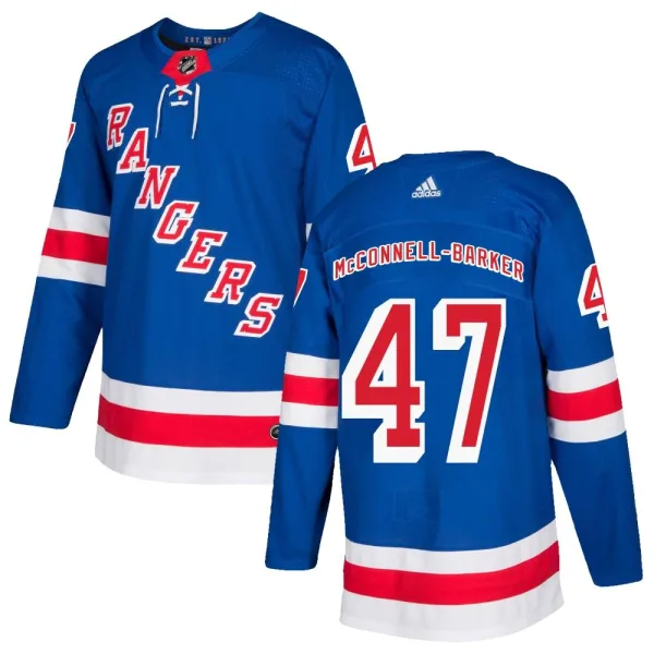 Adidas Bryce McConnell-Barker New York Rangers Authentic Home Jersey - Royal Blue