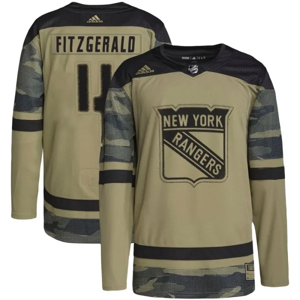 Adidas Casey Fitzgerald New York Rangers Authentic Military Appreciation Practice Jersey - Camo