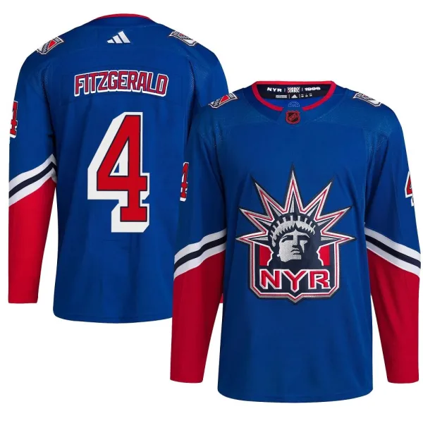 Adidas Casey Fitzgerald New York Rangers Authentic Reverse Retro 2.0 Jersey - Royal