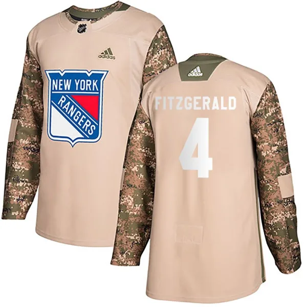 Adidas Casey Fitzgerald New York Rangers Authentic Veterans Day Practice Jersey - Camo