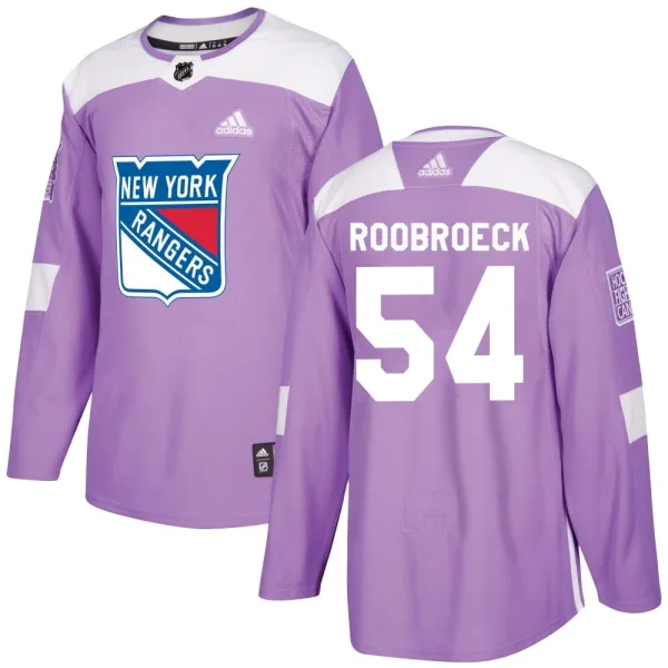 Adidas Dylan Roobroeck New York Rangers Authentic Fights Cancer Practice Jersey - Purple