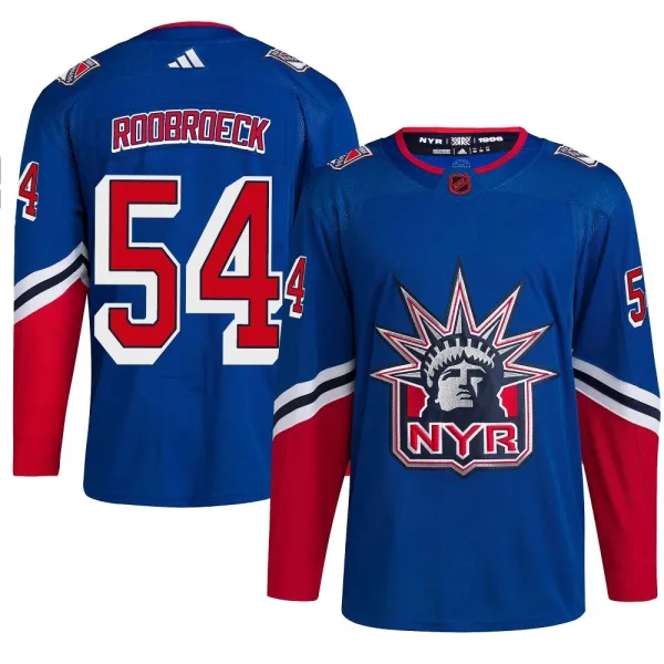 Adidas Dylan Roobroeck New York Rangers Authentic Reverse Retro 2.0 Jersey - Royal