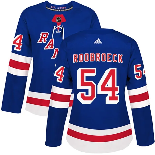 Adidas Dylan Roobroeck New York Rangers Women's Authentic Home Jersey - Royal Blue