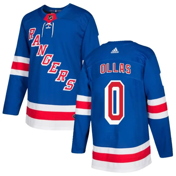 Adidas Hugo Ollas New York Rangers Authentic Home Jersey - Royal Blue