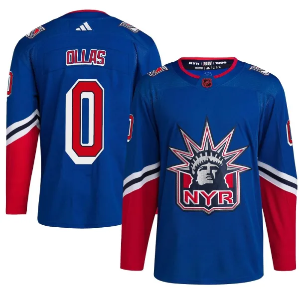 Adidas Hugo Ollas New York Rangers Authentic Reverse Retro 2.0 Jersey - Royal