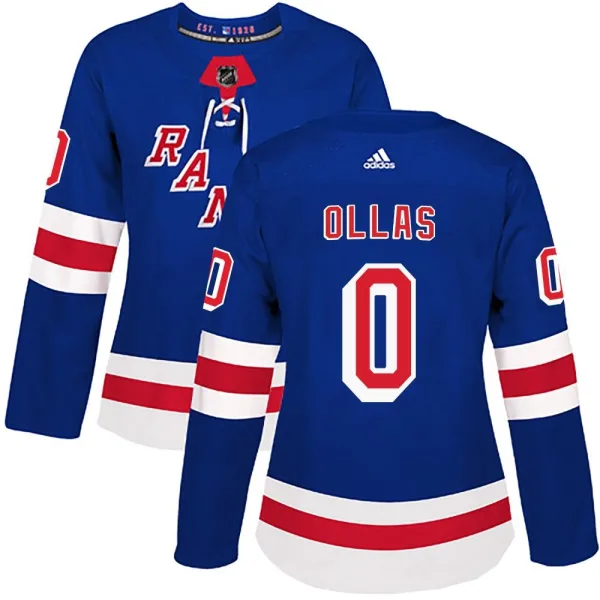 Adidas Hugo Ollas New York Rangers Women's Authentic Home Jersey - Royal Blue