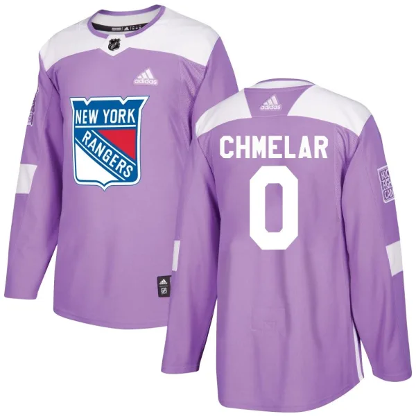 Adidas Jaroslav Chmelar New York Rangers Authentic Fights Cancer Practice Jersey - Purple