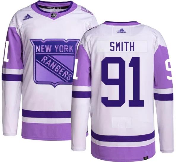 Adidas Reilly Smith New York Rangers Authentic Hockey Fights Cancer Jersey -