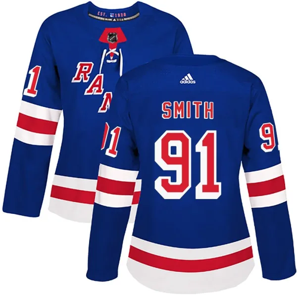 Adidas Reilly Smith New York Rangers Women's Authentic Home Jersey - Royal Blue