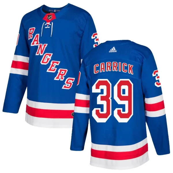 Adidas Sam Carrick New York Rangers Authentic Home Jersey - Royal Blue